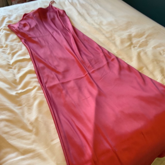 Maison Essentiale - Pink Silk Midi Slip Dress - Size L - Picture 2 of 11